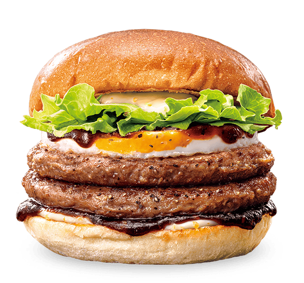 ダブル絶品月見バーガー｜メニュー｜ゼッテリア