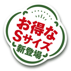 お得なSサイズ新登場